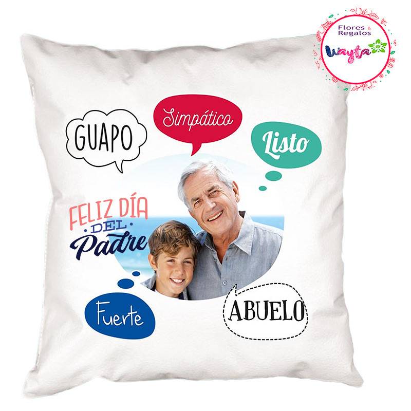 Almohada personalizada Día del Padre Burbujas