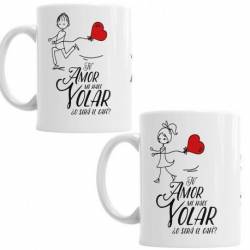 TAZA ENAMORADOS - SAN VALENTIN- PAREJAS- NOVIOS- ANIVERSARIOS