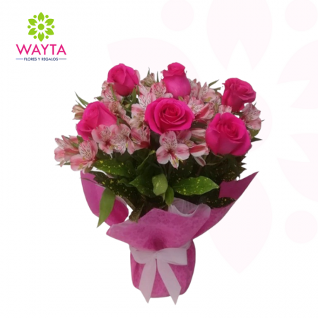Arreglos de rosas rosadas